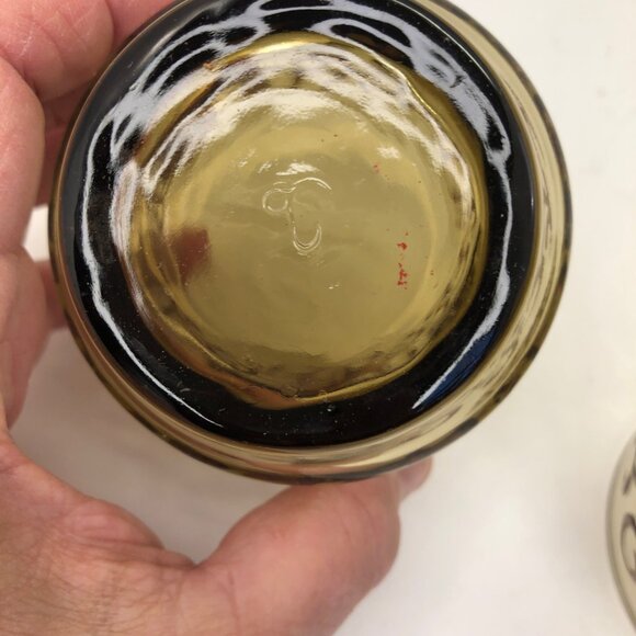 MCM Libbey Brown Prado Swirl Vtg 8 Oz Set of 4 - Picture 7 of 9